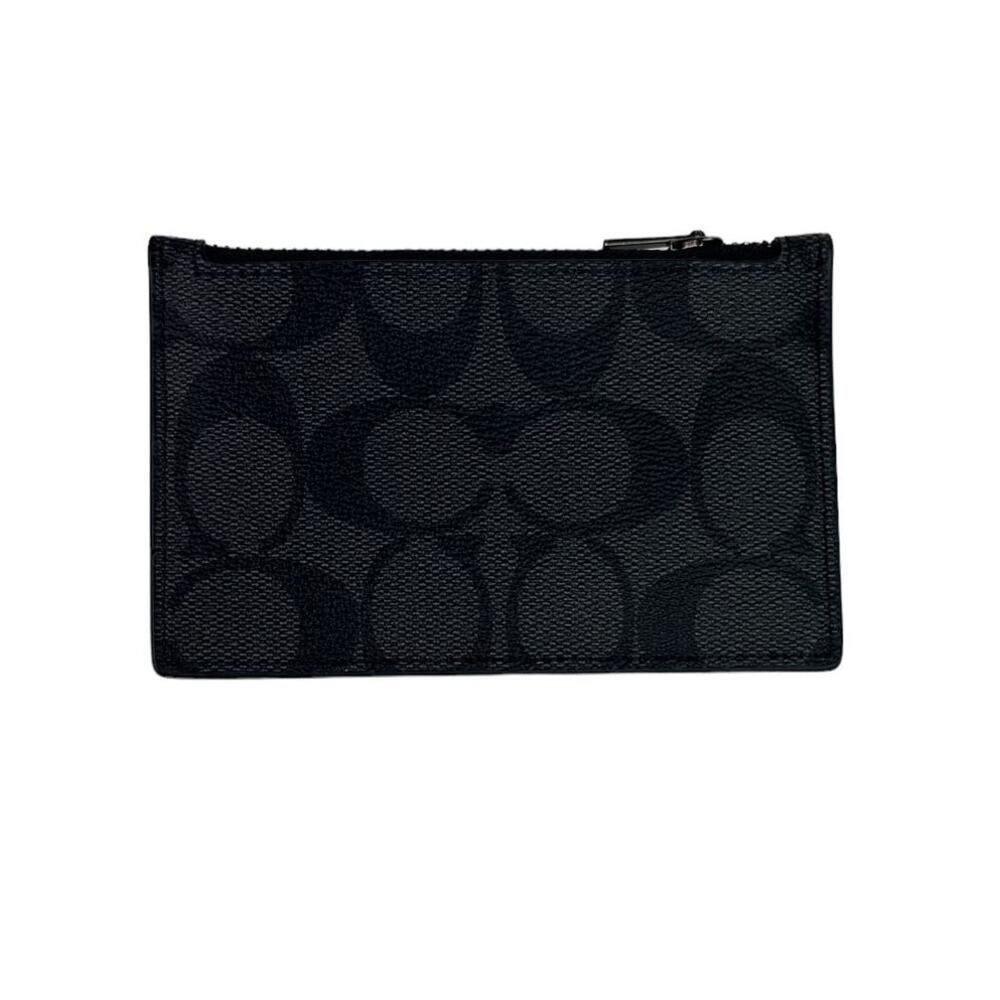 Coach Zip Card Case In Colorblock Signature Canvas